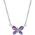 Amethyst (5/8 ct. t.w.) & Diamond (1/20 ct. t.w.) Butterfly 18" Pendant Necklace in 14k White Gold