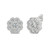Moissanite Floral Stud Earrings 3/4 ct. t.w. Diamond Equivalent in 14k Gold, Rose Gold or White Gold