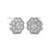 Moissanite Floral Stud Earrings 3/4 ct. t.w. Diamond Equivalent in 14k Gold, Rose Gold or White Gold