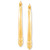 Double Hoop Ridge Drop Earrings in 14k Gold