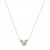 Mickey Mouse Cubic Zirconia Birthstone Pendant Necklace with 15" Chain in 14k Yellow Gold