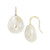 Cultured Baroque Pearl (12 mm) Drop Earrings Set in 14k Gold