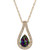 Blue Topaz (1-1/4 ct. t.w.) & Diamond (1/6 ct. t.w.) Teardrop 18" Pendant Necklace in 14k White Gold (Also in London Blue Topaz, Mystic Topaz & Citrine)