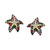 EFFY® Multi-Sapphire (7/8 ct. t.w.) & Diamond (1/6 ct. t.w.) Starfish Stud Earrings in 14k Gold