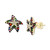 EFFY® Multi-Sapphire (7/8 ct. t.w.) & Diamond (1/6 ct. t.w.) Starfish Stud Earrings in 14k Gold