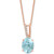 Aquamarine (1-1/16 ct. t.w.) & Diamond Accent 18" Pendant Necklace in 14k Rose Gold