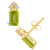 Peridot (1-3/8 ct. t.w.) and Diamond (1/8 ct. t.w.) Stud Earrings in 14K Yellow Gold or 14K White Gold