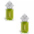 Peridot (1-3/8 ct. t.w.) and Diamond (1/8 ct. t.w.) Stud Earrings in 14K Yellow Gold or 14K White Gold