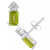 Peridot (1-3/8 ct. t.w.) and Diamond (1/8 ct. t.w.) Stud Earrings in 14K Yellow Gold or 14K White Gold