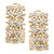 Diamond Flower Small Hoop Earrings (1/3 ct. t.w.) in 14k Gold-Plated Sterling Silver, Created for Macy's