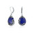 Western Style Teardrop Scroll Filigree Scroll Blue Lapis Lazuli Lever Back Dangle Earrings For Women .925 Sterling Silver