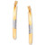 Two-Tone Oval Hoop Earrings in 14k Gold & White Rhodium-Plate