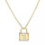 Diamond Accent Initial Lock Pendant Necklace in 14k Gold, 16" + 2" extender