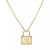 Diamond Accent Initial Lock Pendant Necklace in 14k Gold, 16" + 2" extender