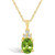 Peridot (1-1/3 Ct. T.W.) and Diamond (1/10 Ct. T.W.) Pendant Necklace in 14K Yellow Gold