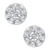 Diamond Halo Stud Earrings (2 ct. t.w.) in 14k White Gold