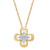 Diamond Cluster Flower (1/10 ct. t.w.) Pendant Necklace in 14k Gold, 16" + 2" extender, Created for Macy's