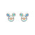 Crystal Mickey Mouse Stud Earrings in Sterling Silver