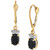 Onyx & Diamond (1/10 ct. t.w.) Leverback Drop Earrings in 14k Gold