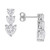 Lab-Created Moissanite Graduated Heart Stud Earrings (3-1/2 ct. t.w.) in Sterling Silver