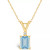Aquamarine (7/8 ct. t.w.) and Diamond Accent Pendant Necklace in 14K Yellow Gold or 14K White Gold