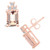 Morganite (2-3/4 Ct. T.W.) and Diamond (1/5 Ct. T.W.) Stud Earrings in 14K Rose Gold