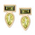 Peridot (3/8 ct. t.w.) & Green Tourmaline (1/3 ct. t.w.) Bezel Stud Earrings in 14k Gold-Plated Sterling Silver, Created for Macy's