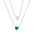 Ruby (5/8 ct. t.w.) & Lab-Created White Sapphire (1 ct. t.w.) 16" Layered Necklace in Sterling Silver (Also in Lab-Created Green Quartz)