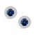 Sapphire (2 Ct. t.w.) and Diamond (1/2 Ct. t.w.) Halo Stud Earrings