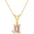 Morganite (7/8 ct. t.w.) and Diamond Accent Pendant Necklace in 14K Yellow Gold or 14K White Gold