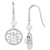Cultured Freshwater Pearl (4-6mm) & Lab-Created White Sapphire (1/10 ct. t.w.) Flower Drop Earrings in Sterling Silver