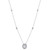 Diamond Oval Halo 18" Pendant Necklace (1/2 ct. t.w.) in 14k White Gold