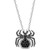 Black & White Diamond Spider Pendant Necklace (1/6 ct. t.w.) in Sterling Silver & Black Rhodium-Plate, 16" + 2" extender