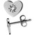 White Sapphire Heart Stud Earrings (1/10 ct. t.w.) in Sterling Silver