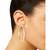 Crystal Pavé Click Top Medium Hoop Earrings, 2"