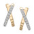 Diamond Crossover Small Hoop Earrings (1/10 ct. t.w.) in 14k Gold-Plated Sterling Silver, Created for Macy's