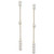 Cultured Freshwater Pearl (3mm) Linear Drop Earrings in 14k Gold