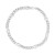 Cubic Zirconia Bezel Open Cable Link Chain Bracelet