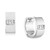 Logo Extra Small Huggie Hoop Earrings in Sterling Silver, 0.46"