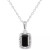 Labradorite & Diamond Accent Rectangle 18" Pendant Necklace in Sterling Silver (Also in Onyx, & Turquoise)