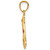 Dog Bone Enamel Charm Pendant in 14k Gold