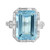 EFFY® Aquamarine (6-7/8 ct. t.w.) & Diamond (1/2 ct. t.w.) Ring in 14k White Gold