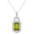 Topaz (1/4 ct. t.w.) Halo Pendant Necklace in Sterling Silver