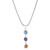 Multi-Gemstone Dangle 18" Pendant Necklace (3/4 ct. t.w.) in Sterling Silver, 17-1/2" + 3" extender