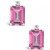 Pink Topaz (4 ct. t.w.) and Diamond Accent Stud Earrings in 14K Yellow Gold or 14K White Gold