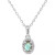 Labradorite & Diamond Accent Oval 18" Pendant Necklace in Sterling Silver (Also in Onyx, & Turquoise)