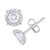 Diamond 1/4 ct. t.w. Round Miracle Plate Stud Earrings in Sterling Silver