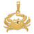 Crab Charm Pendant in 14k Yellow Gold