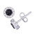 Black and White Diamond 1/3 ct. t.w. Round Stud Earrings in Sterling Silver