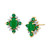 Emerald (1-1/3 ct. t.w.) & Diamond (1/8 ct. t.w.) Cluster Stud Earrings in 10k Gold